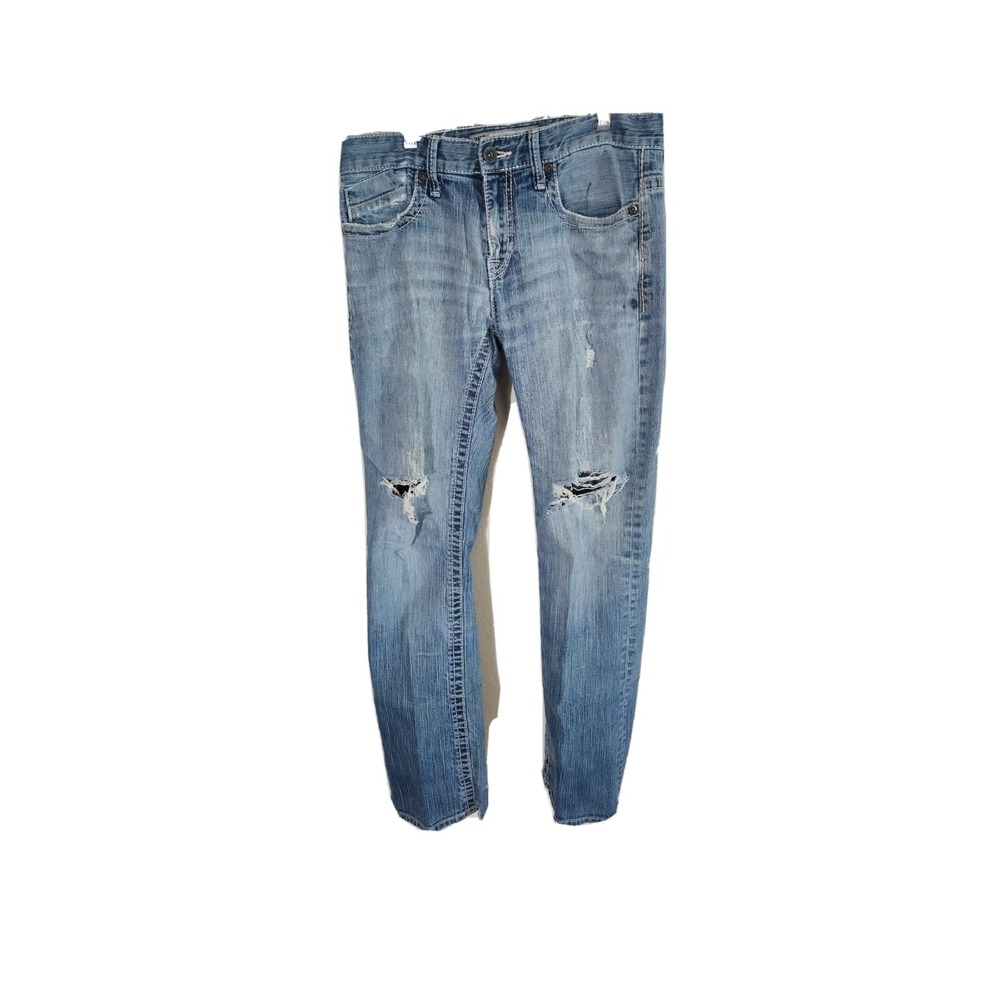 Buckle BKE Carter Straight Leg Jeans Mens‎ Size 31L Medium Wash  distressed